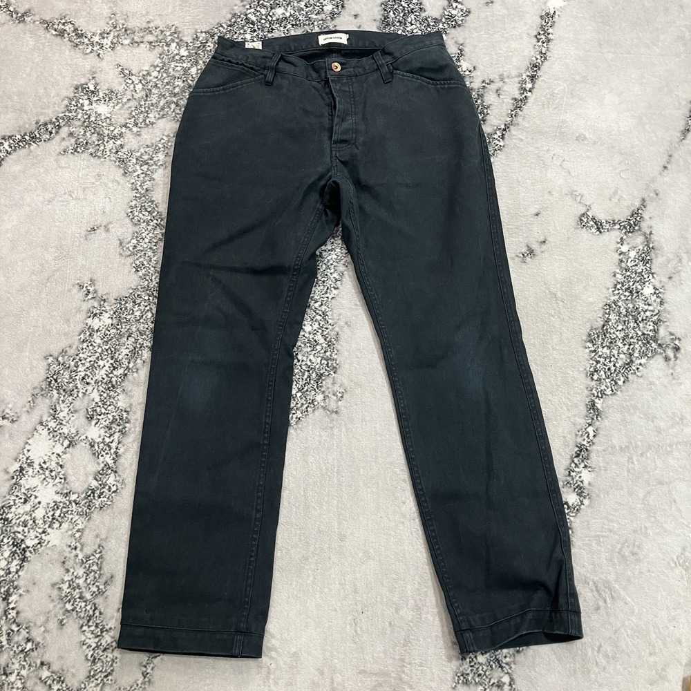 Taylor Stitch Mens Sz 33 Charcoal Gray The Palmer Wide Leg Straight Chino Pants